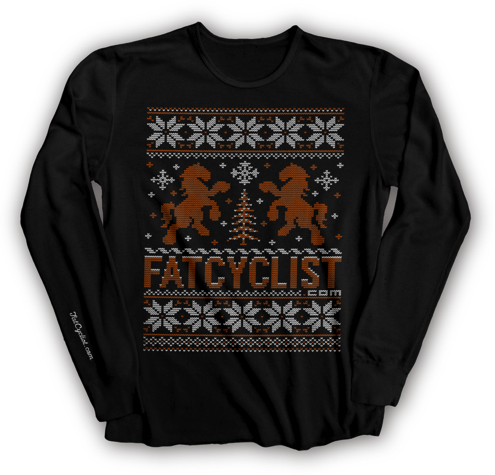 FatCyclist.com Holiday Long-Sleeve T