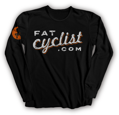 FatCyclist.com Painted Logo Long-Sleeve T