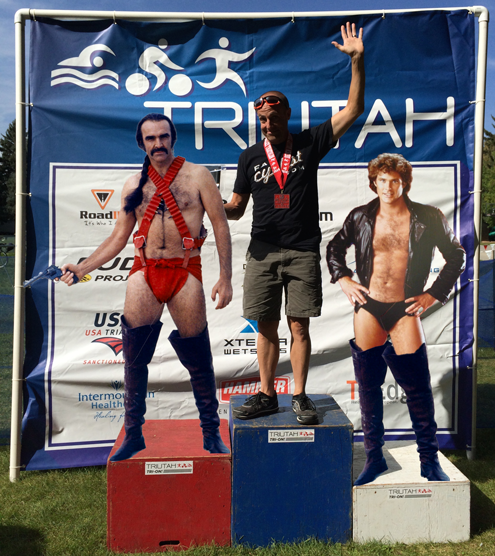 USTC triathlon podium