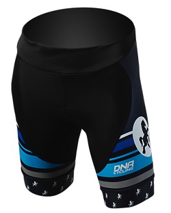 Fat Cyclist Blue Wns Race Shorts front